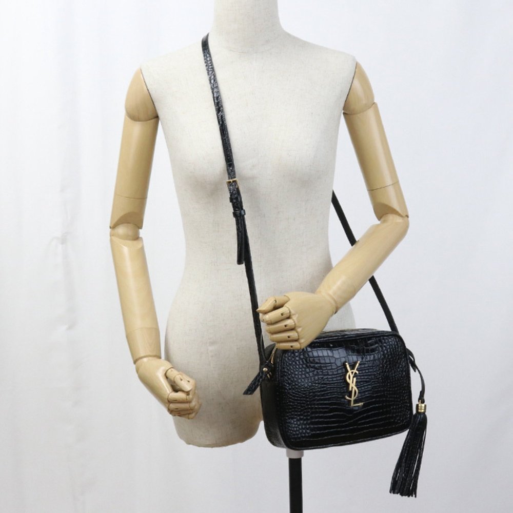 SAINT LAURENT Women's Crossbody Shoulder Bag 612544 Lou in Black - Picture 8 of 8